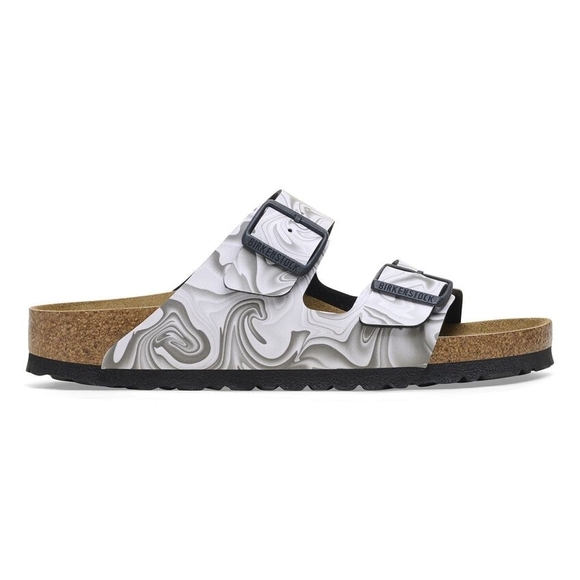 Birkenstock Arizona Birko-Flor Sandals – Black/White Marbled – NWT - Picture 7 of 8
